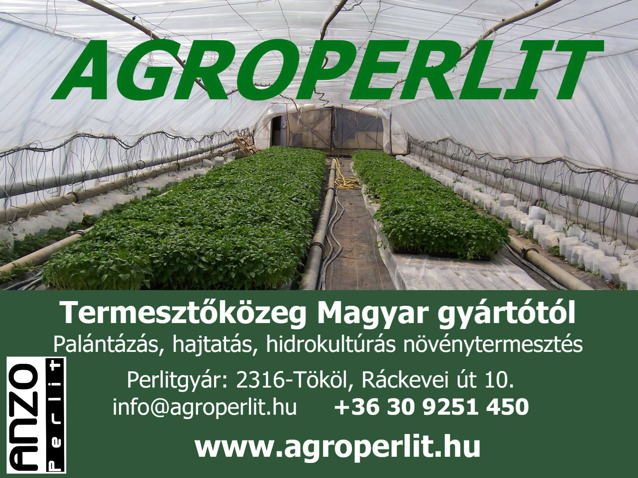 agroperlit termesztőközeg fóliasátor zöldségtermesztés